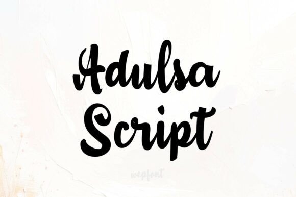 Adulsa Script: The Handwritten Font with Heart