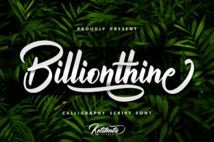 Billionthine Script: An Authentic Handwritten Font
